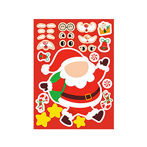 Christmas DIY Sticker Sheet - Decorate Santa Claus Face
