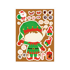 Christmas DIY Sticker Sheet - Decorate a Christmas Elf!