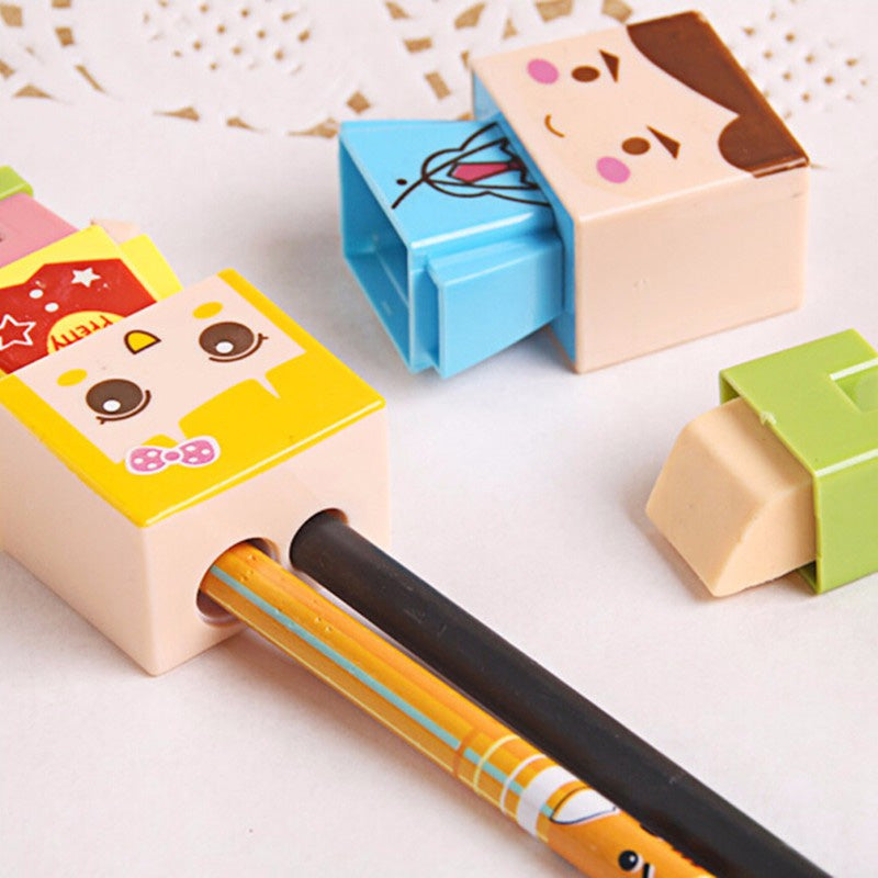 Cute Girl DIY Pencil Sharpener and Eraser!