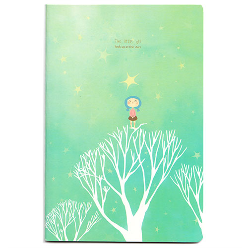 Reaching for the Stars (Green cover) 30pg Lined Notebook