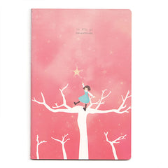 Reaching for the Stars (Dark Pink cover) 30pg Lined Notebook