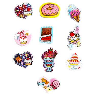 Sticker flakes - #042 - set of 10 Bears in Holidays