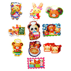 Sticker flakes - #042 - set of 10 Bears in Holidays