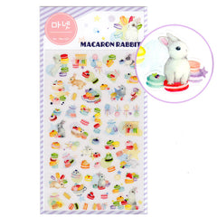 Adorable Bunnies and Macarons Sticker Sheet
