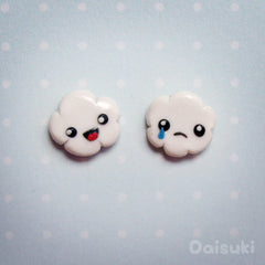 Cute Domo Kun Stud Earrings - Kawaii Hand-sculpted