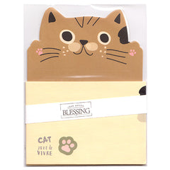 Mind Wave : Adorable Cat Mini Gift Message Cards (x5) + Envelopes!