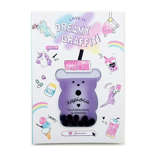 Q-Lia : Dreamy Graffiti Bubble Tea Memo Pad!