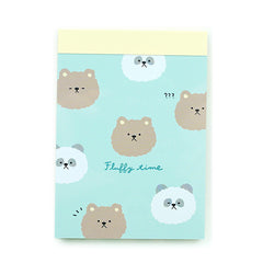 Crux : Fluffy Time Cute Animals Memo Pad - Panda & Bear