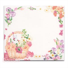 Adorable Flower Basket Bunny Memo Pad!