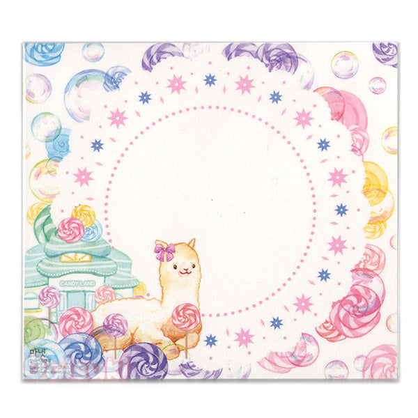 Beautiful Alpaca & Sweet Treats Memo Pad!