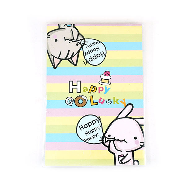 Happy Go Lucky Animals Memo Pad - 72 pages