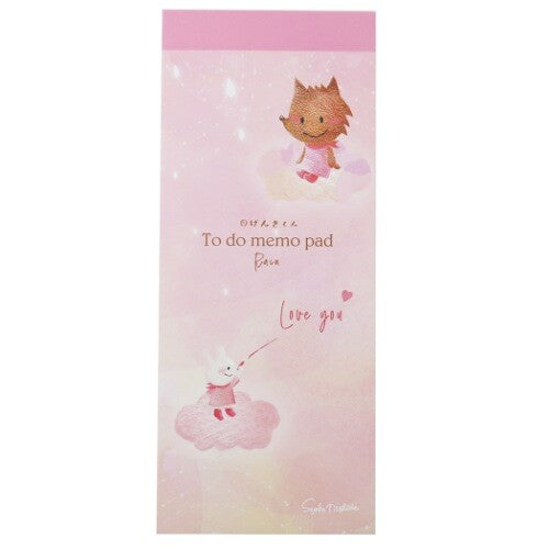 Adorable Wolf & Bunny Friends Checklist / To-Do List Memo Pad!