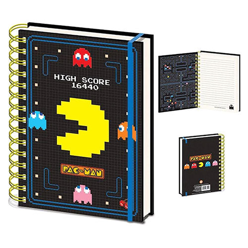 Official Pacman Hard Cover Spiral-bound Notebook!