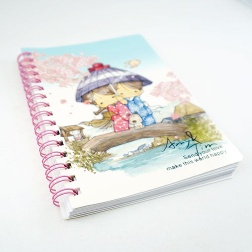 Amy & Tim Ring-bound Mini Notebook / Journal - Soft Cover - Cute!!