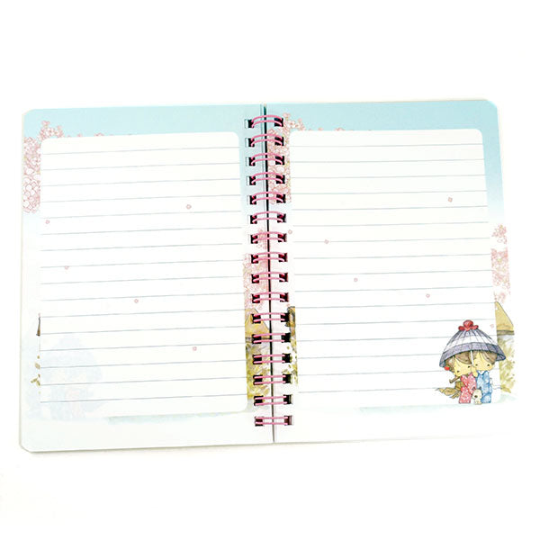 Amy & Tim Ring-bound Mini Notebook / Journal - Soft Cover - Cute!!