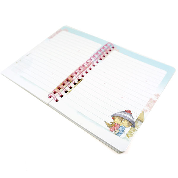 Amy & Tim Ring-bound Mini Notebook / Journal - Soft Cover - Cute!!