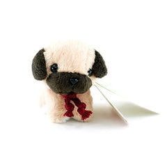 Takenoko - Pug with Scarf Plushie Zipper Mascot / Phone hanger / Keyring 6cm