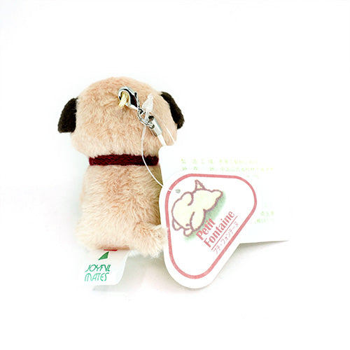 Takenoko - Pug with Scarf Plushie Zipper Mascot / Phone hanger / Keyring 6cm