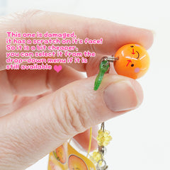 Kawaii Mikan-chan (orange) Phone / Zipper Mascot!