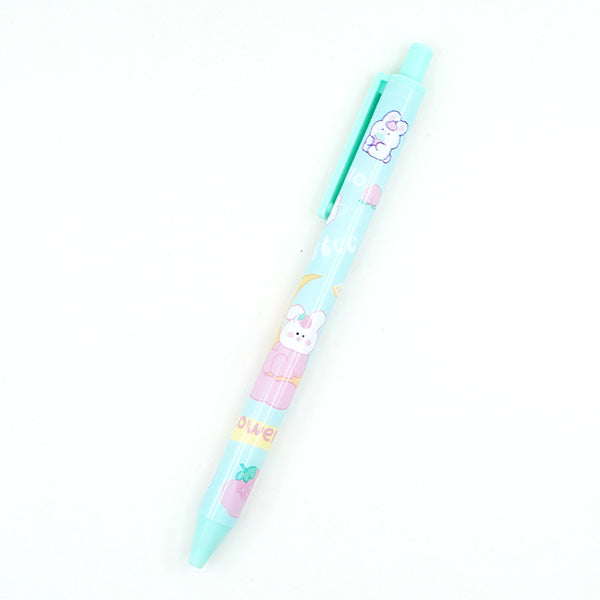 Cute Bunnies -  Retractable Gel Ink Pen (Black ink)