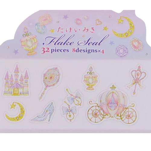 Beautiful Princess Themed Sticker Flakes Sack - by Artist Miki Takei!