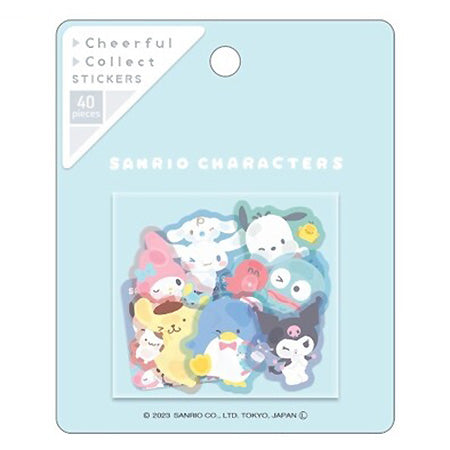 Sanrio :  Popular Characters Sticker Flakes Sack - Kuromi, My Melody, Pochacco, Cinnamoroll etc! 40 Stickers