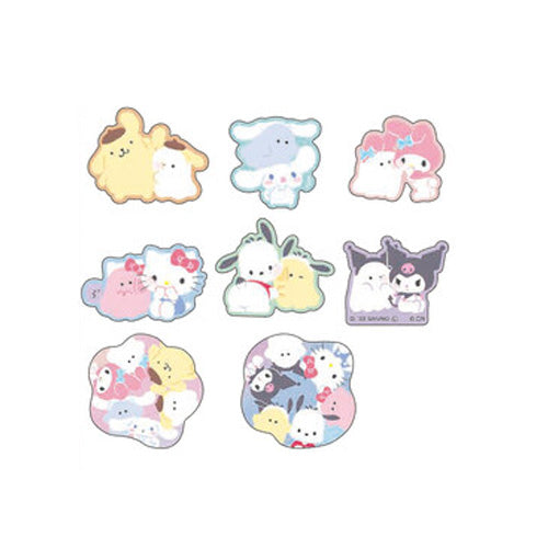 Sanrio :  Popular Characters + Obakenu Crossover / Collab - Sticker Flake Sack!