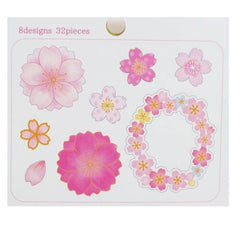 Clothes-Pin : Gorgeous Textured Sakura Blossoms Sticker Sack!
