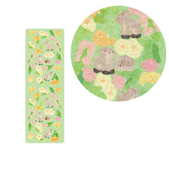Deer with Flowers Sparkly Sticker Sheet
