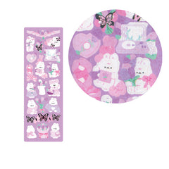 Bunnies & Butterflies Sparkly Sticker Sheet