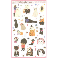 Lovely Cats Sticker Sheet #05 (Paper Stickers)