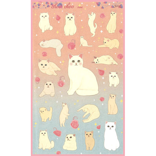 Lovely Cats Sticker Sheet #06 (Paper Stickers)