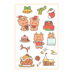 Cute Christmas DIY Sticker Sheet - Washi Style - Reindeer