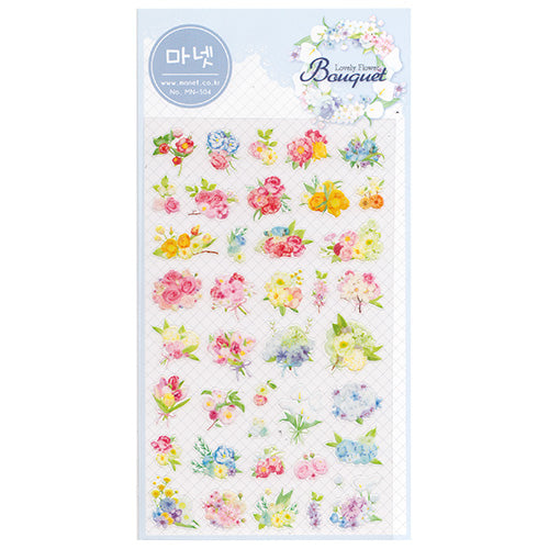 Lovely Flower Bouquets Korean Sticker Sheet