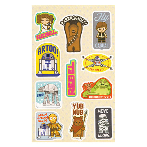 Star Wars Jumbo Stickers Sheet! Cute Slogans and Characters (YUB NUB!)