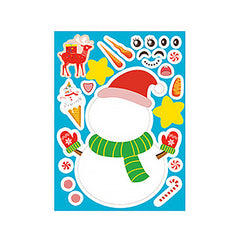 Christmas DIY Sticker Sheet - Decorate a Snowman!