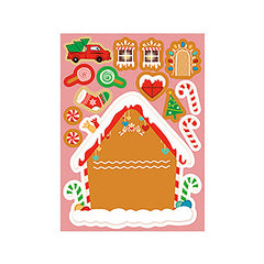 Christmas DIY Sticker Sheet - Decorate a Gingerbread House!