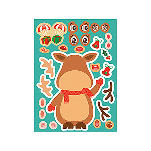 Christmas DIY Sticker Sheet - Decorate a Reindeer!