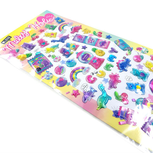Q-Lia : Melty-Holic Gummy Sticker Sheet (Thick Sparkly Stickers!)