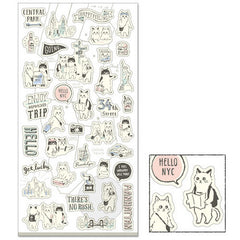 Mind Wave : Tourist Cats in NY Sticker Sheet! Washi Tape Paper Stickers