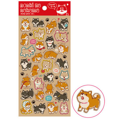 Mind Wave : Shiba Friends "Nonki na Nakama" Sticker Sheet!