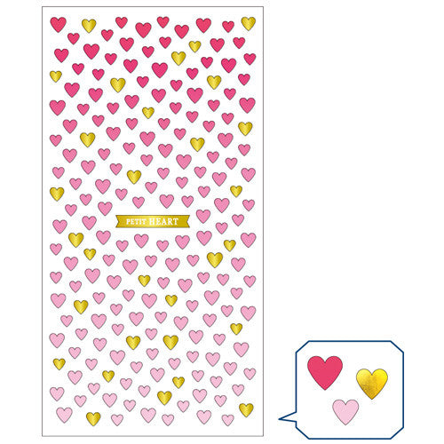 Mind Wave : Kawaii Pink & Gold Micro Heart Stickers!
