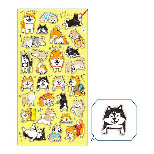 Mind Wave : "Shibanban" Silly Shiba Inu Sticker Sheet - Cute!