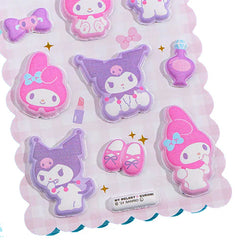Sanrio : Kuromi & My Melody Mochimochi Marshmallow Stickers! SUPER PUFFY!
