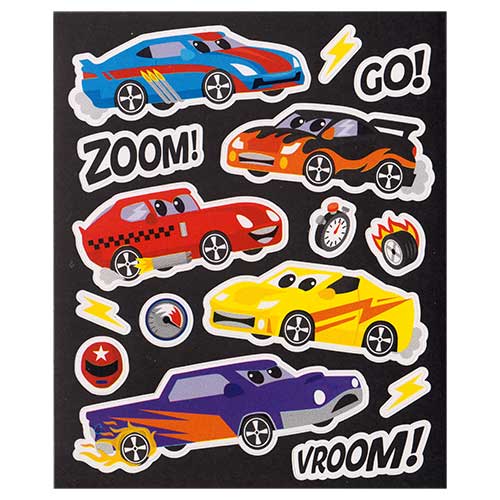 Fast Cars sticker sheet!