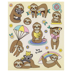 Q-lia : Fuzzy - Puffy - Pastel UNICORNS Sticker Sheet!