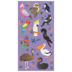 Beautiful Australian Birds Stickers Sheet
