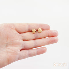 Choc Chip Kawaii Hand-sculpted Stud Earrings