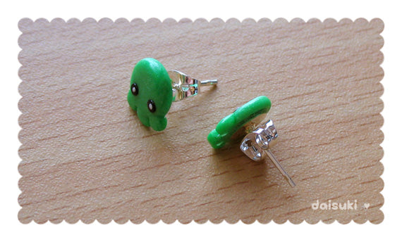 Kawaii Handmade Cthulhu / Octopus Stud Earrings