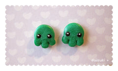 Kawaii Handmade Cthulhu / Octopus Stud Earrings
